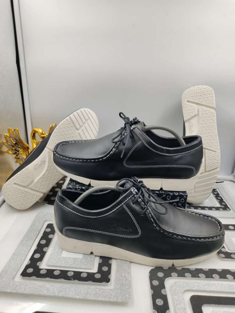 Clarks Black With White Sole May 2023