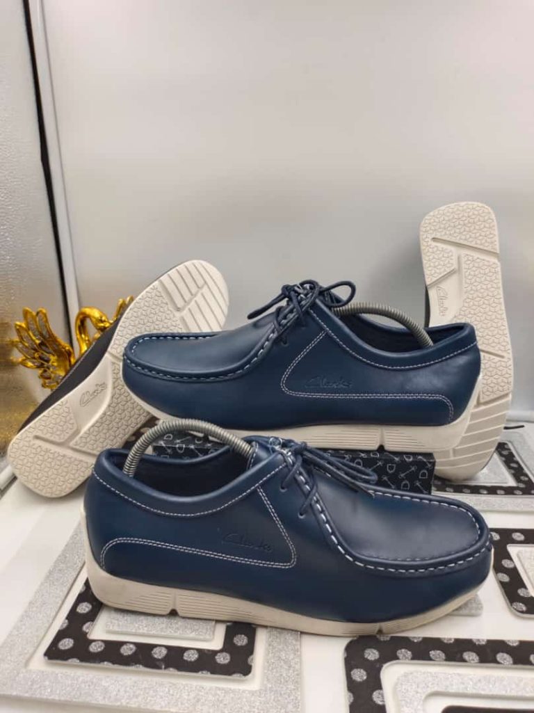 Clarks Navy Blue With White Sole May 2023