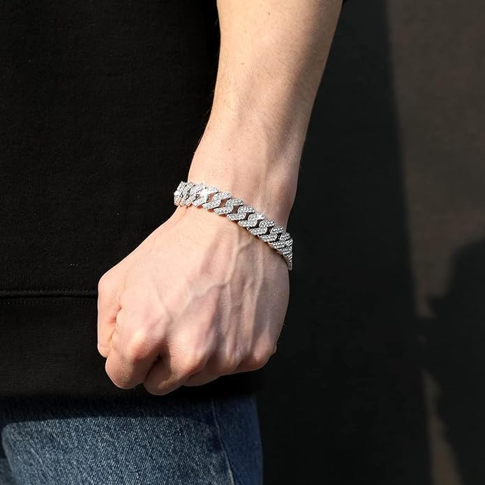 silver Cuban Hand Chain