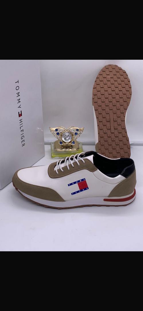 White Brown Tommy Hilfiger Sneakers